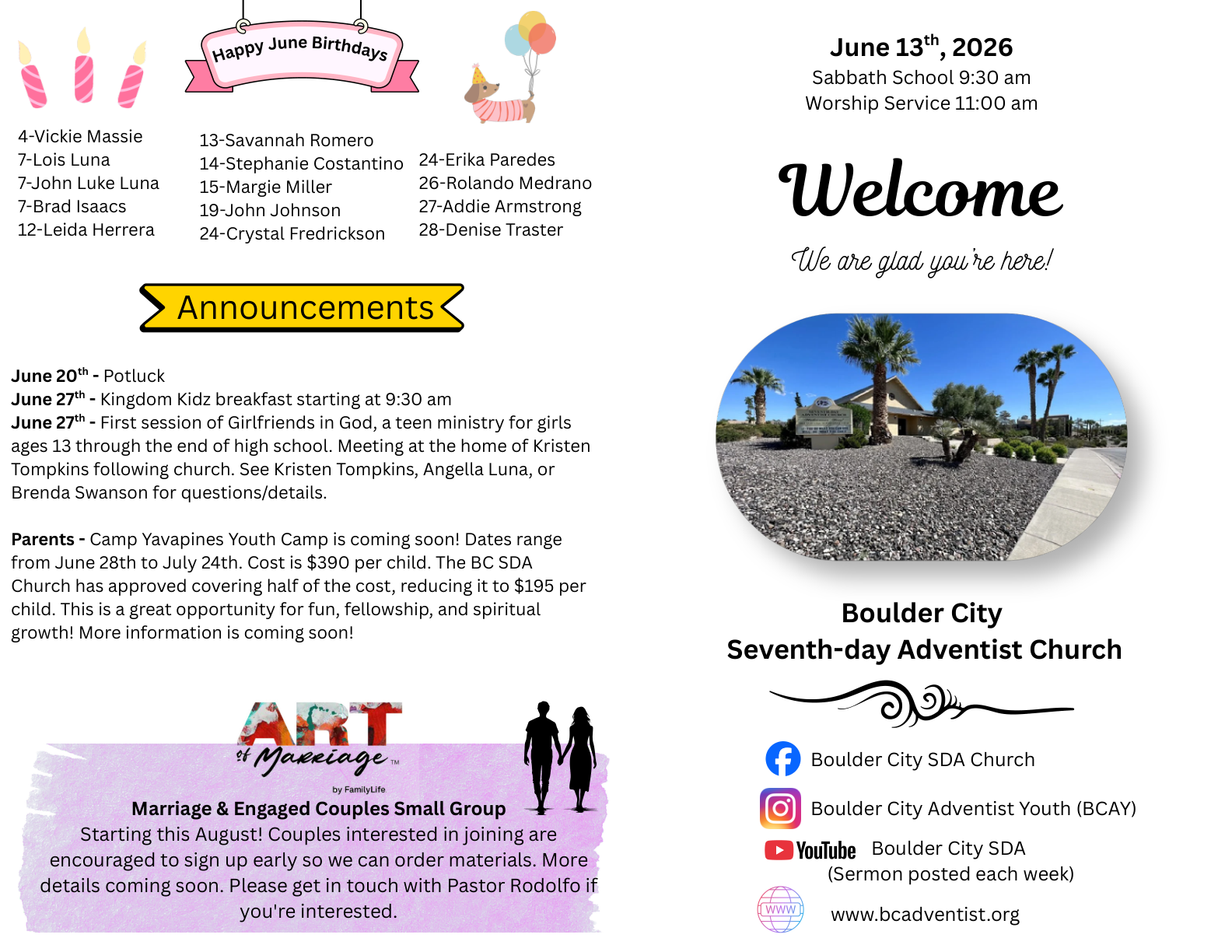 Bulletin page 1
